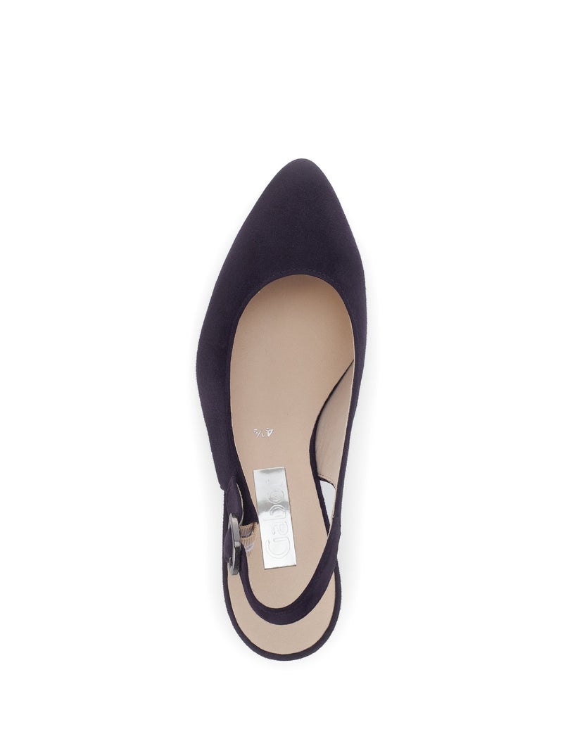 Slings brides arrière  en cuir velours Bleu - Kiabi
