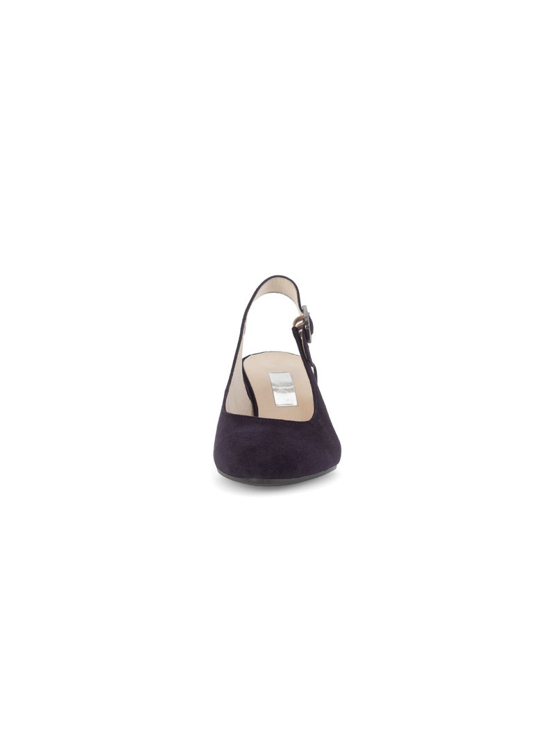 Slings brides arrière  en cuir velours Bleu - Kiabi