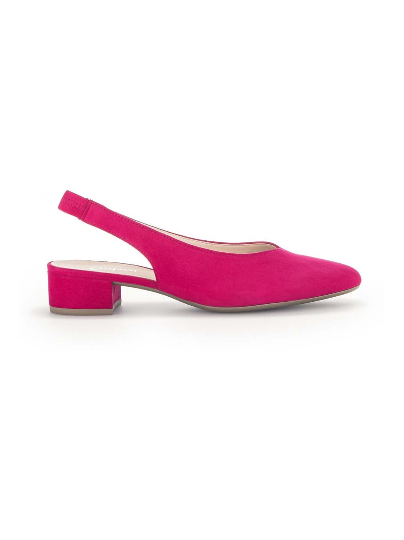 Slings  en cuir velours Rose - Kiabi