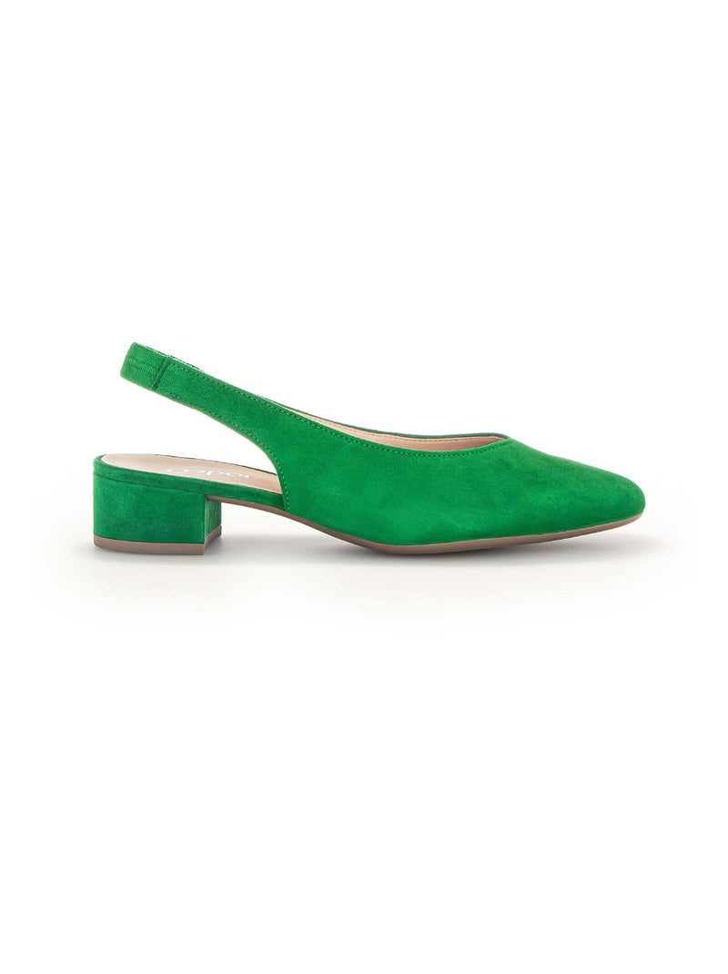 Slings  en cuir velours Vert - Kiabi