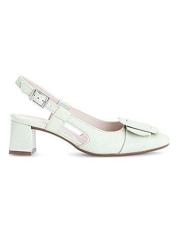 Slings pistaches en cuir