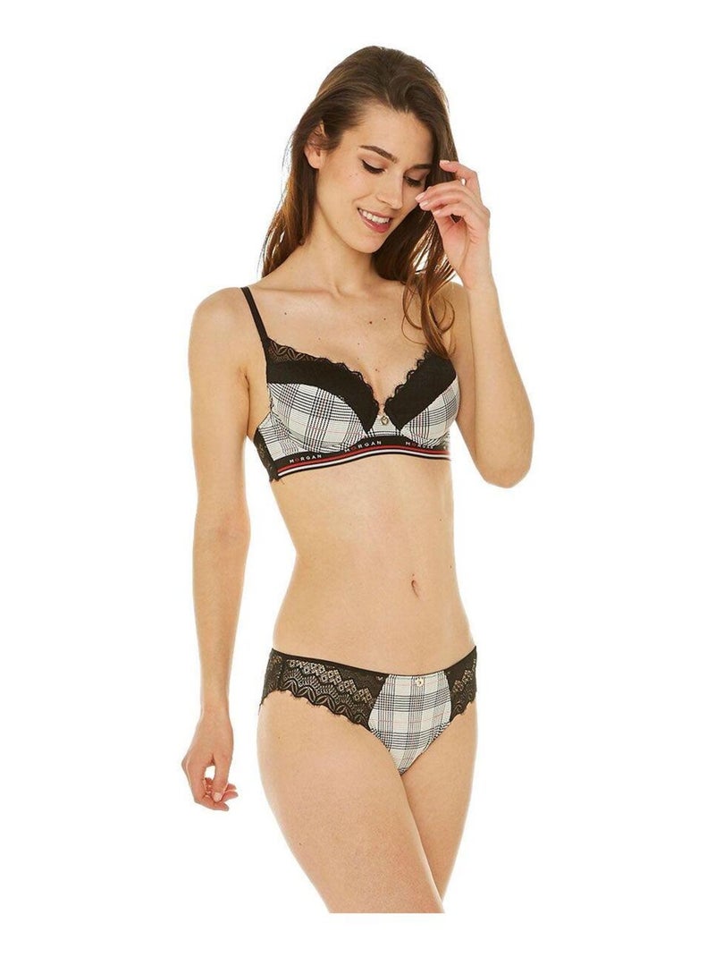 Slip ADELE - Morgan Lingerie Gris - Kiabi