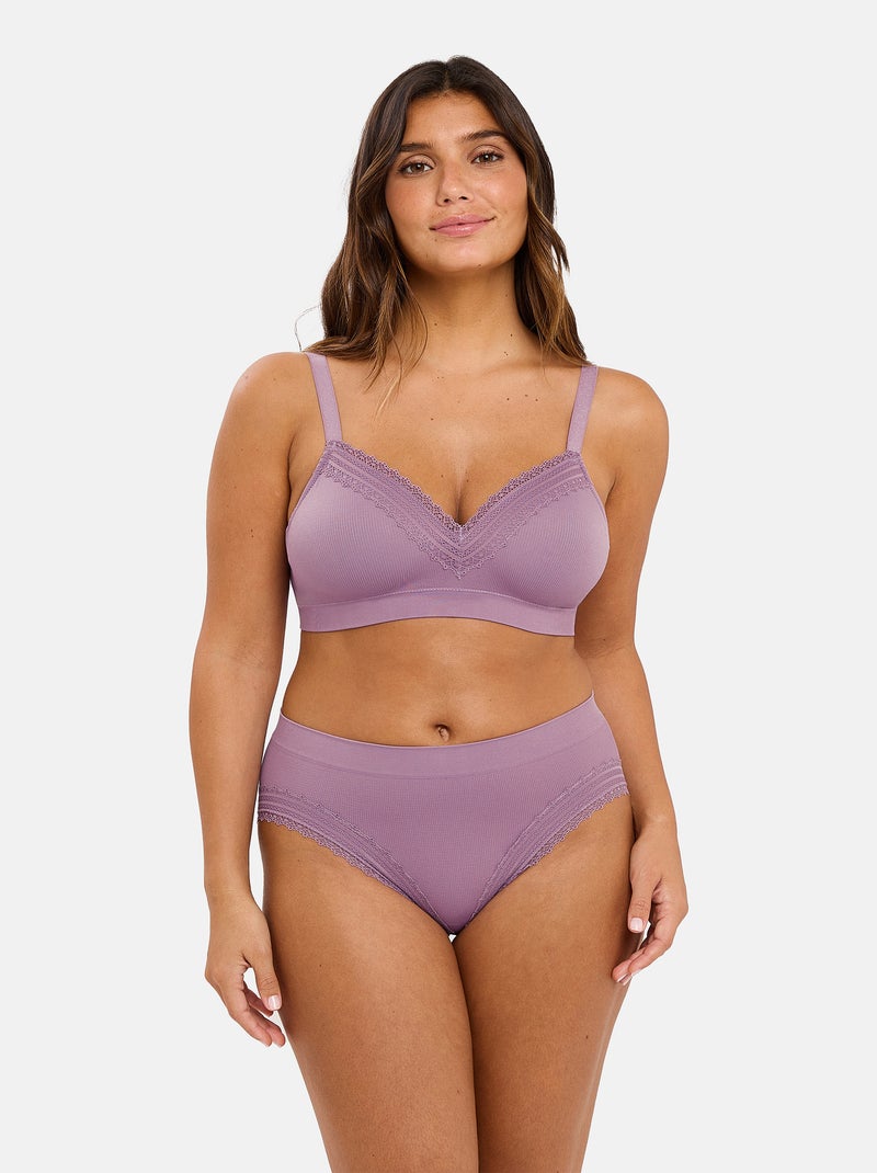 Slip agathe sans complexe lingerie Violet clair - Kiabi