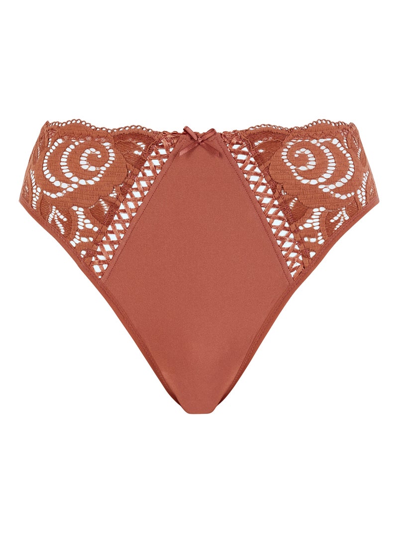Slip amélie sans complexe lingerie Marron havane - Kiabi
