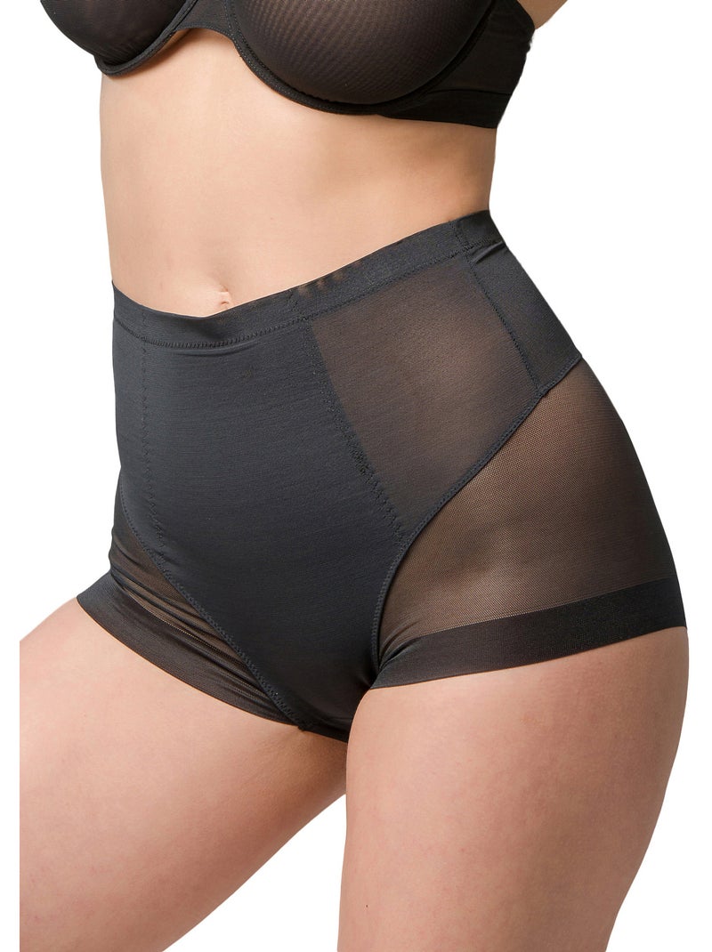 Slip amincissant mesh extra-fin taille haute 26 cm Sculpt Noir - Kiabi