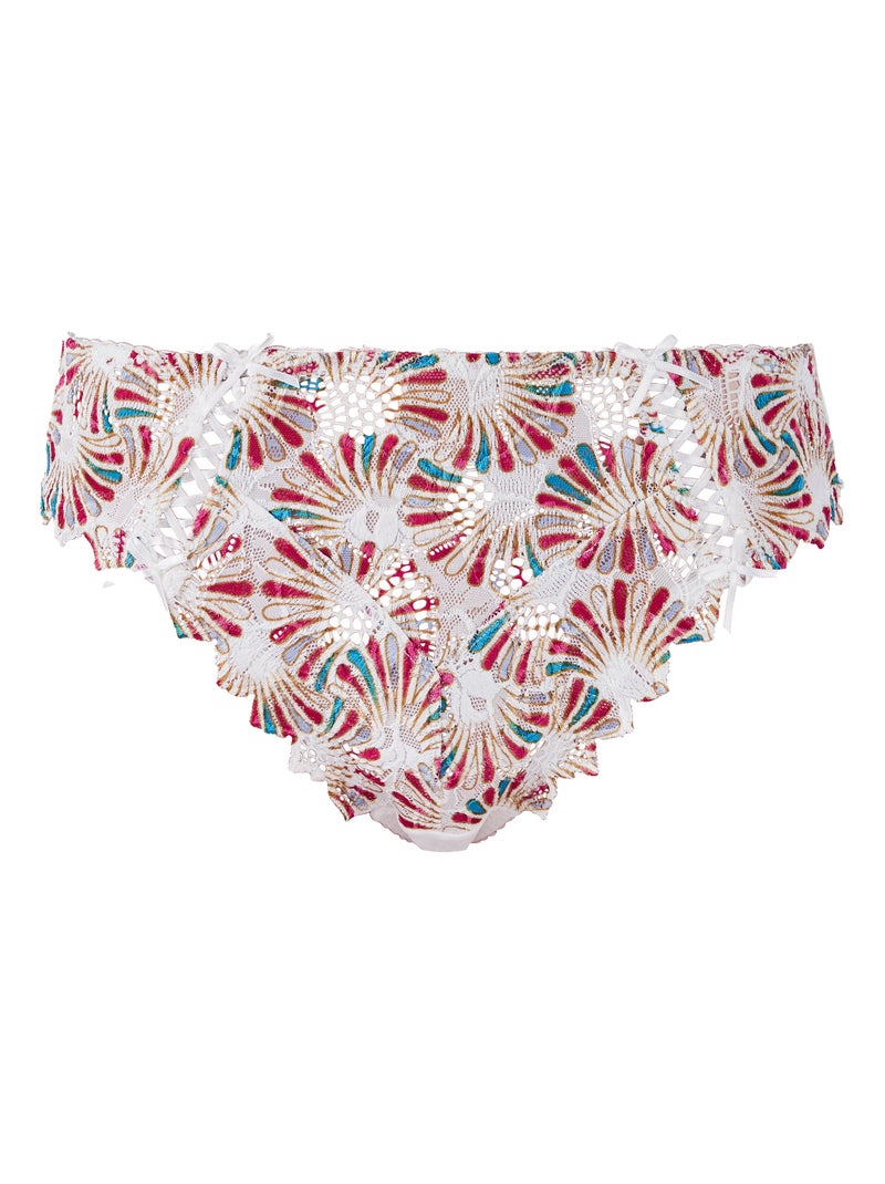 Slip Arum Mosaic Sans Complexe Blanc Rouge Bleu - Kiabi