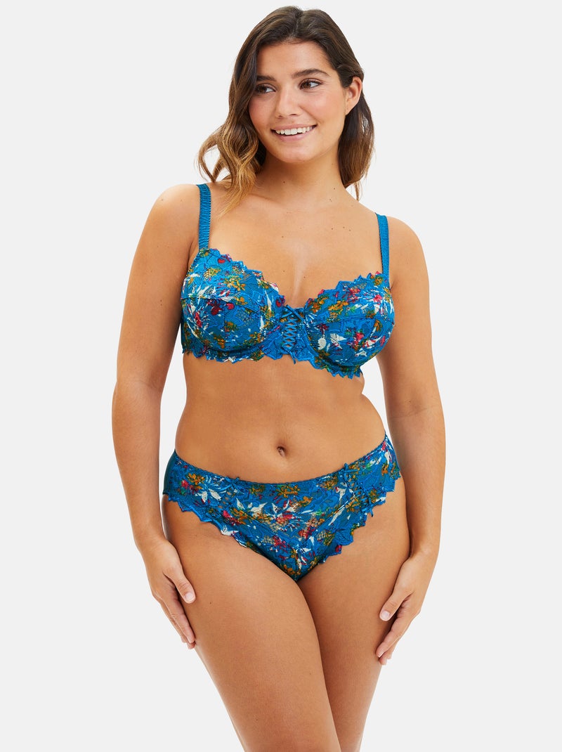 Slip Arum Mosaic Sans Complexe Bleu Rouge - Kiabi