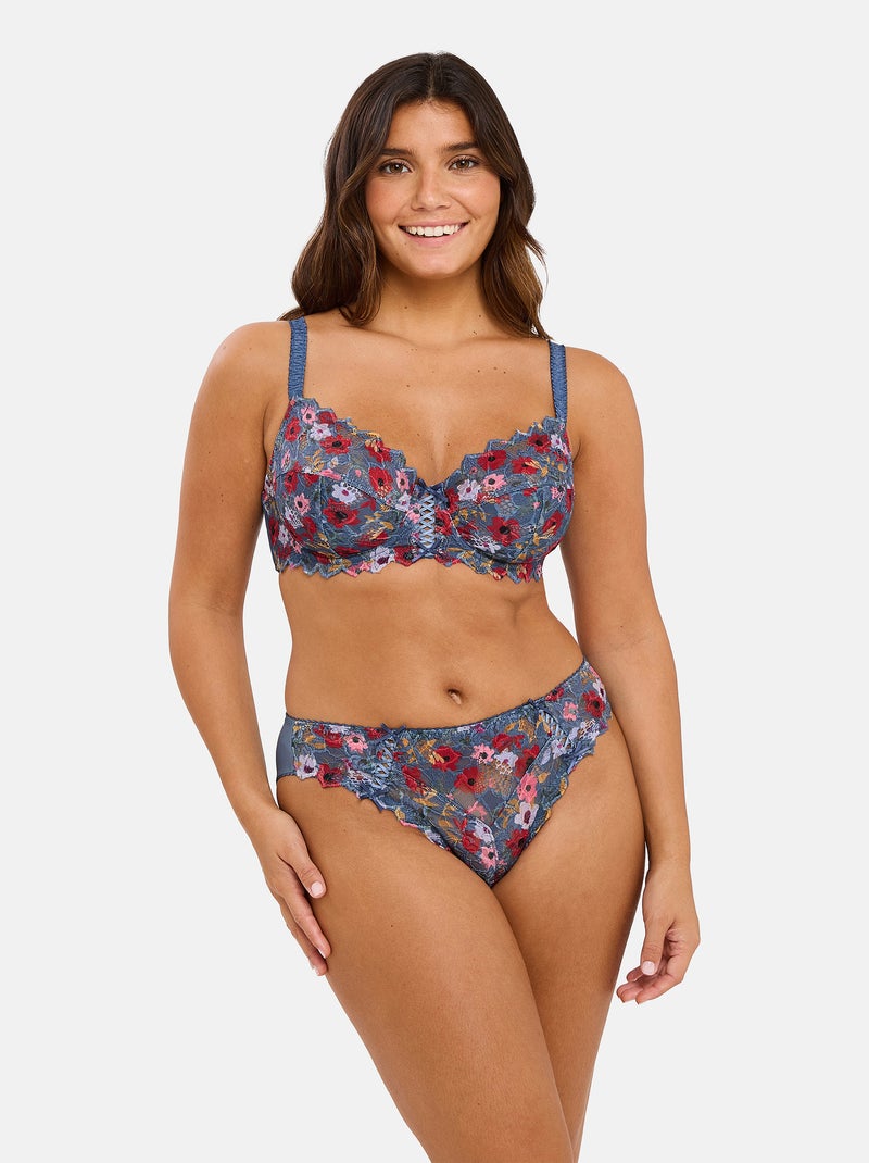 Slip Arum Mosaic Sans Complexe Gris Rouge - Kiabi