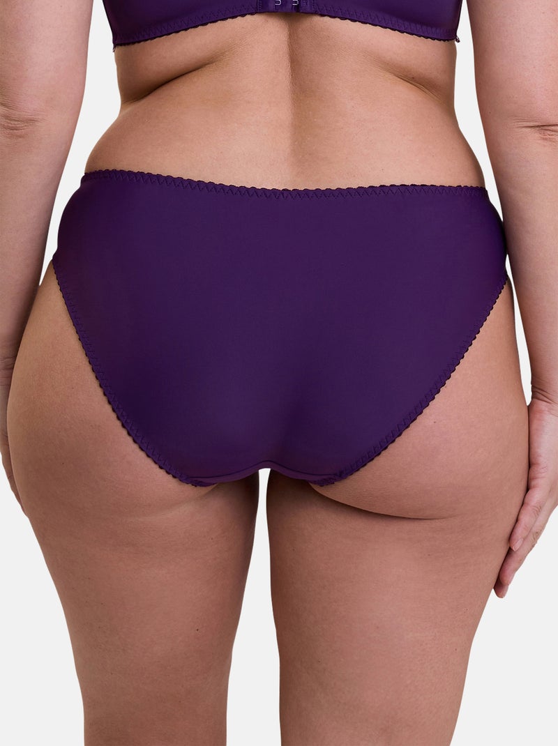 Slip arum mosaic sans complexe lingerie Violet aubergine - Kiabi