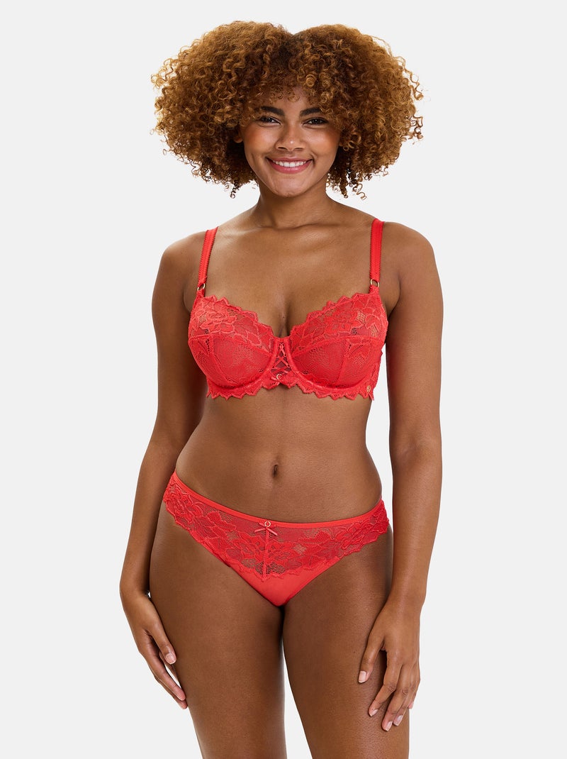 Slip arum prima sans complexe lingerie Rouge - Kiabi