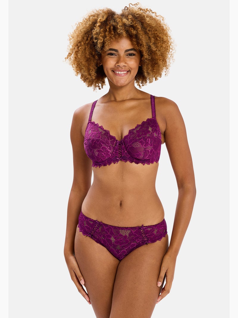 Slip arum sans complexe lingerie Violet figue - Kiabi