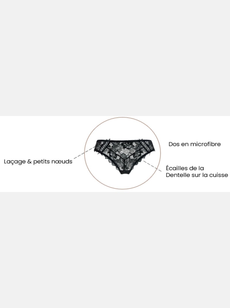 Slip Arum Sans Complexe Noir - Kiabi