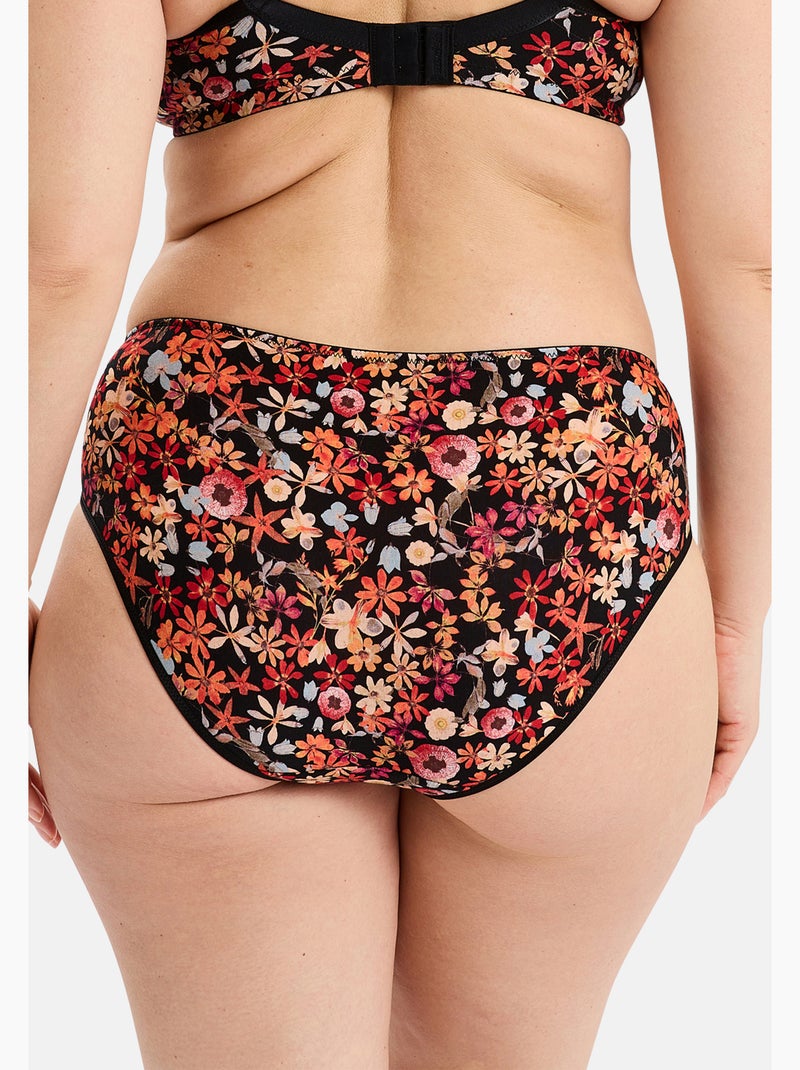 Slip ava fantaisie sans complexe lingerie Noir Rose - Kiabi