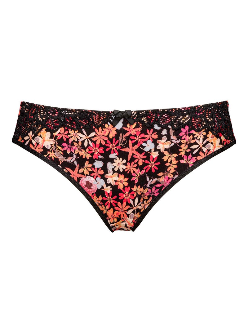 Slip Ava Fantaisie Sans Complexe Noir Rose - Kiabi