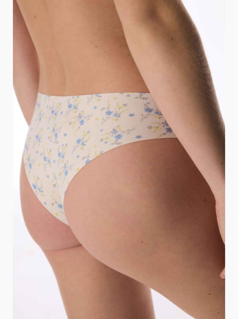 Slip brésilien à découpe laser, motif penti Multicolore - Kiabi