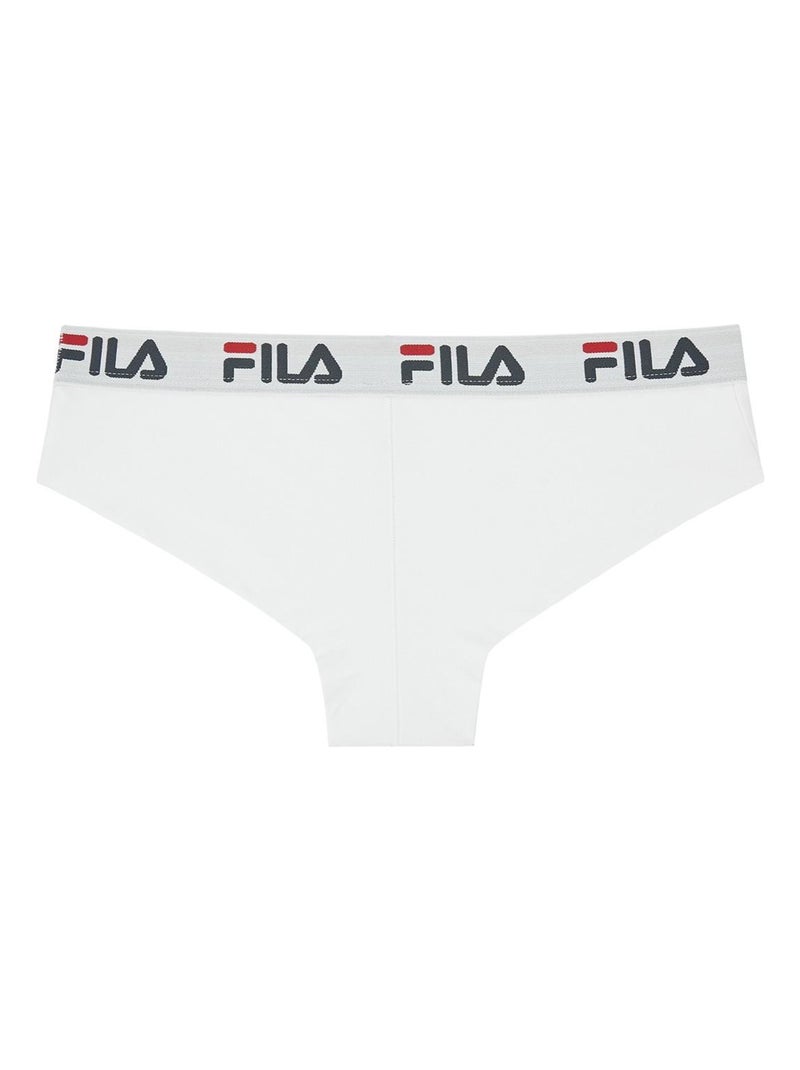 Slip brésilien coton femme Uni FU6067 Fila Blanc - Kiabi