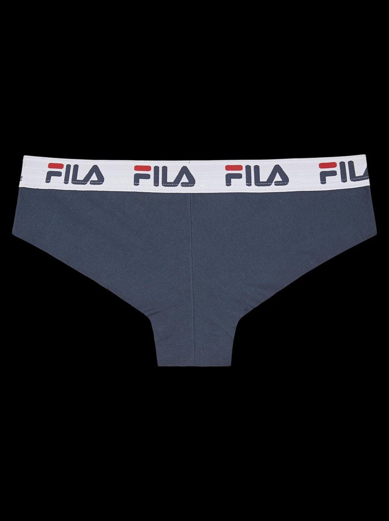 Slip brésilien coton femme Uni FU6067 Fila Bleu - Kiabi