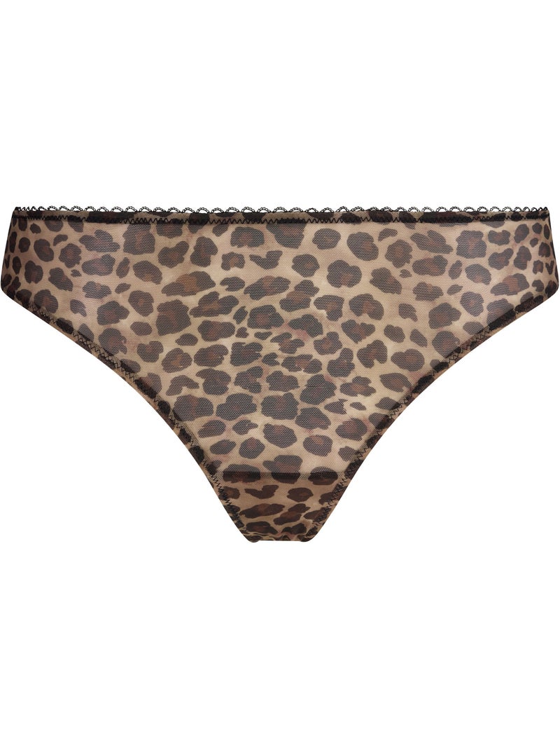 Slip brésilien Feline Marron - Kiabi