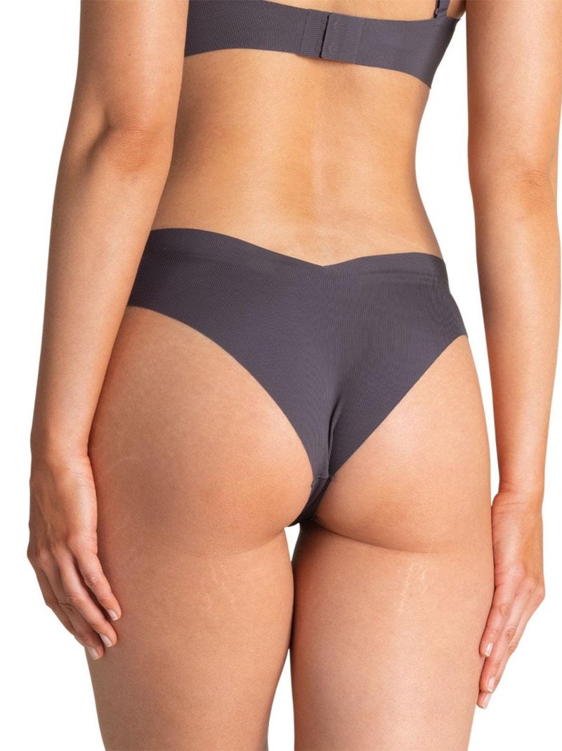 Slip brésilien femme Easy Essentiel Gris foncé - Kiabi