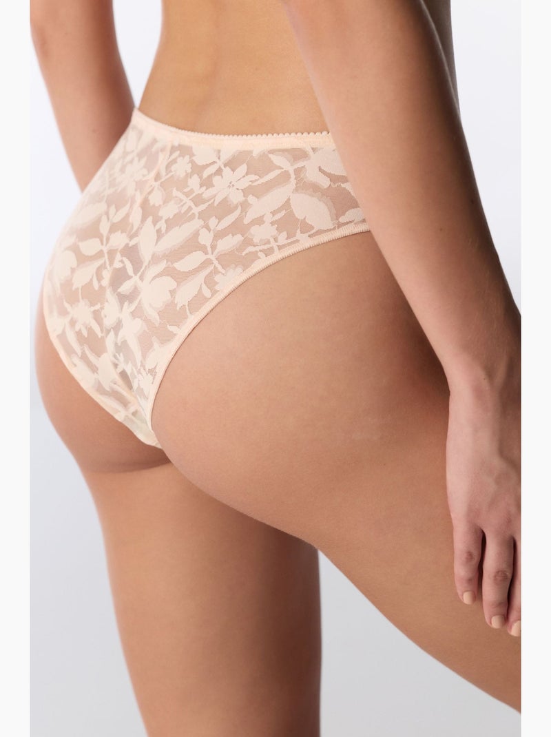 Slip brésilien fleuri penti Blanc cassé - Kiabi