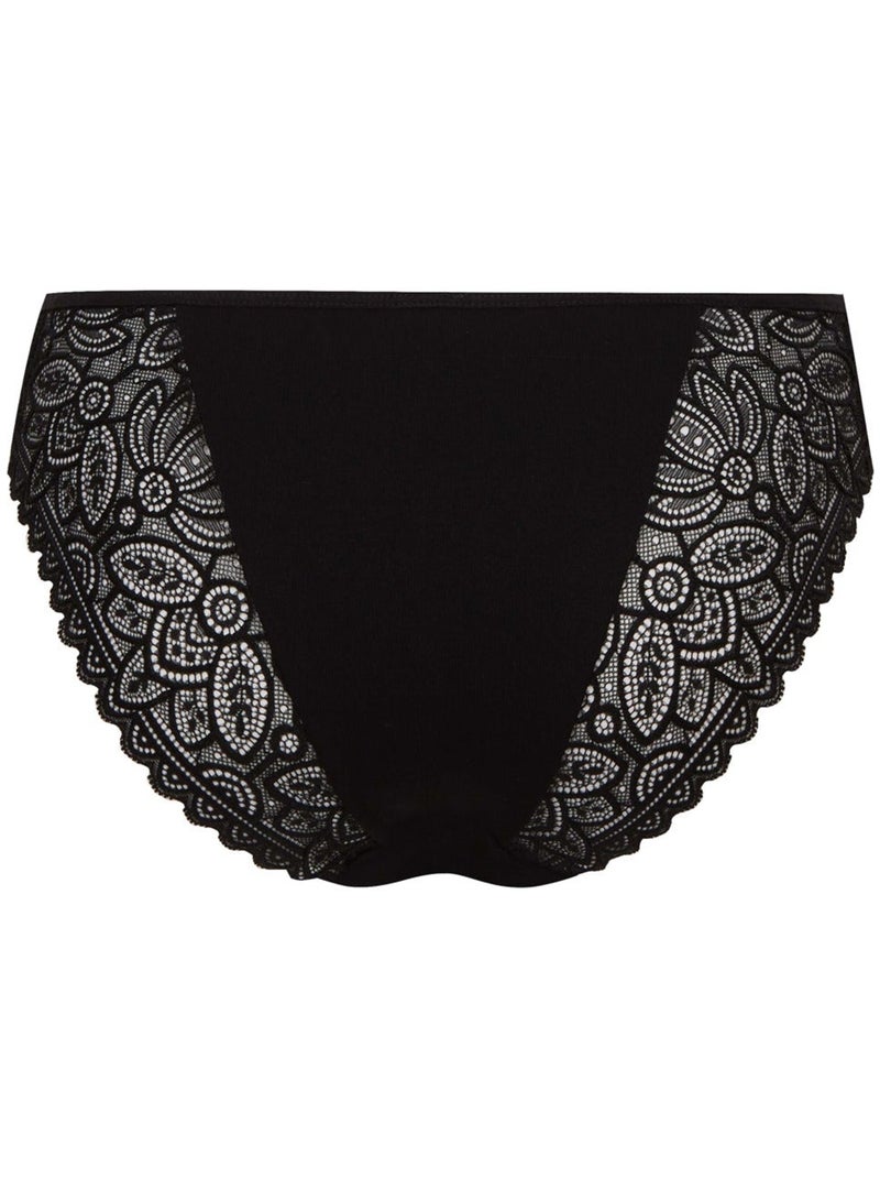 Slip brésilien MODAL SENSUEL Noir - Kiabi