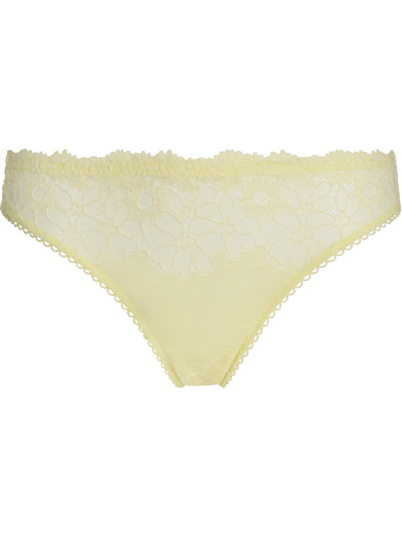 Slip brésilien Slow Days Fresh Vibes Jaune pâle - Kiabi