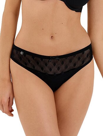 Culotte taille haute femme 24/7 Lace ELLE - Noir - Kiabi - 12.53€