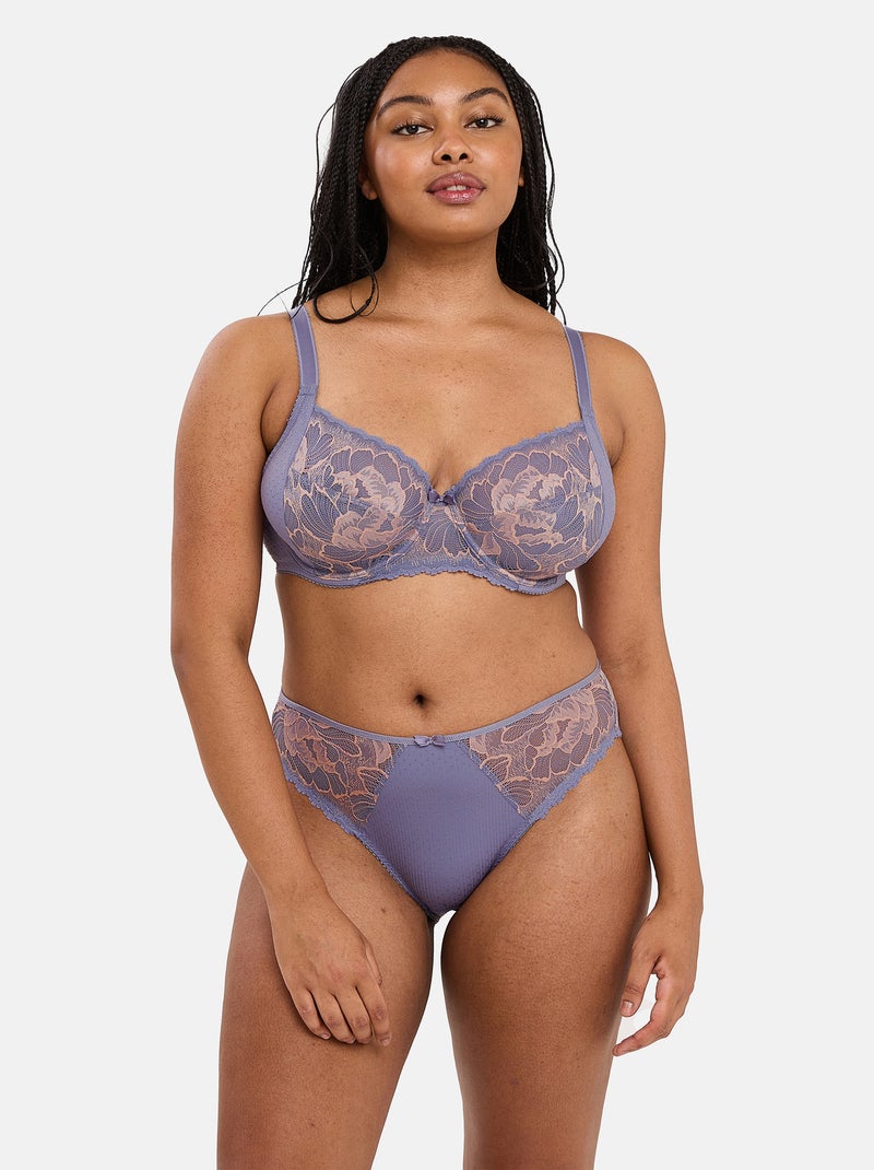 Slip capucine sans complexe lingerie Gris Rose clair - Kiabi