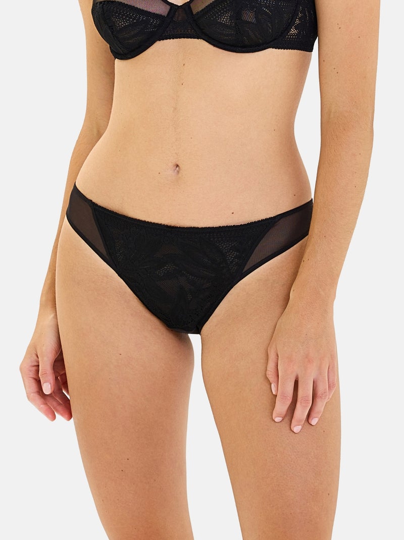 Slip Céleste Billet Doux Noir - Kiabi
