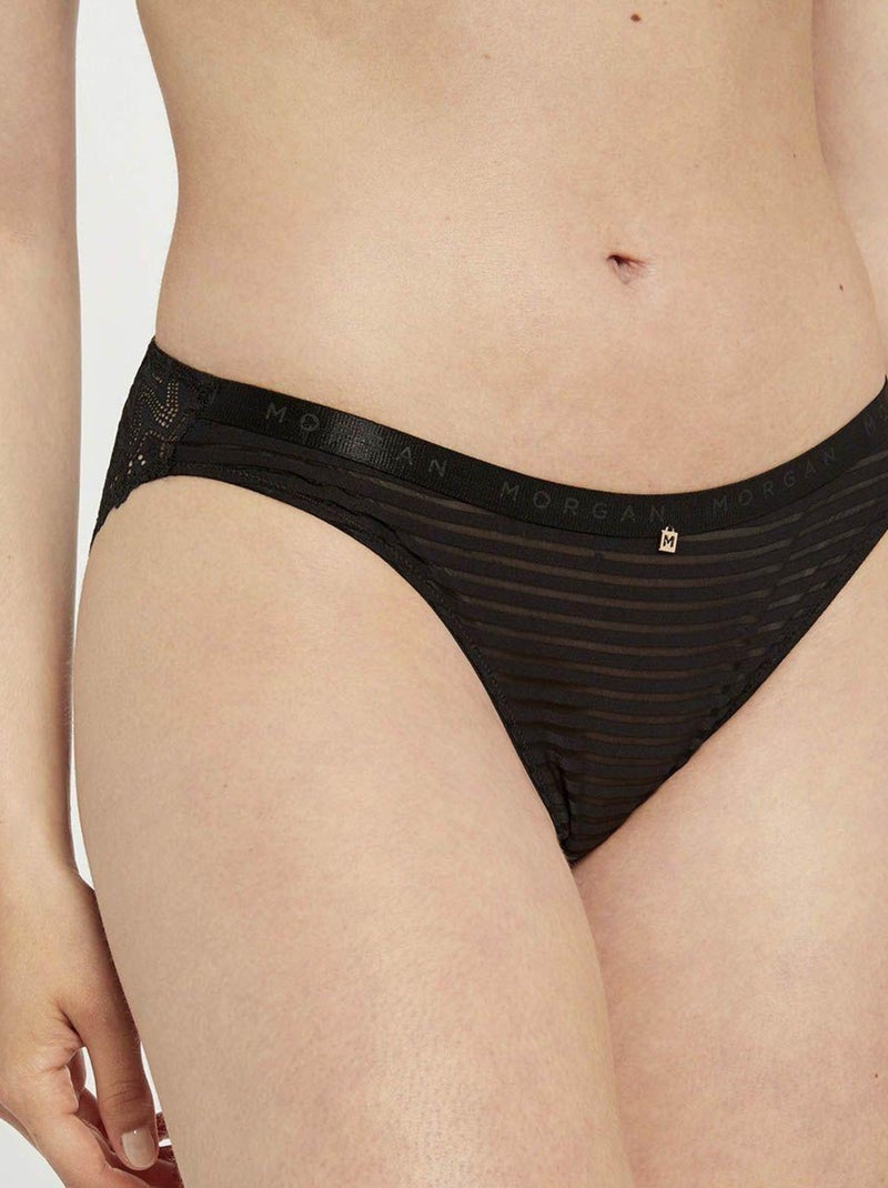 Slip CELIA - Morgan Lingerie Noir - Kiabi