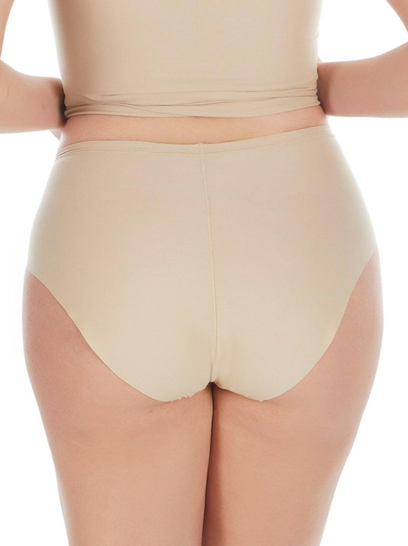 Slip classique taille haute gainant Curves Beige - Kiabi