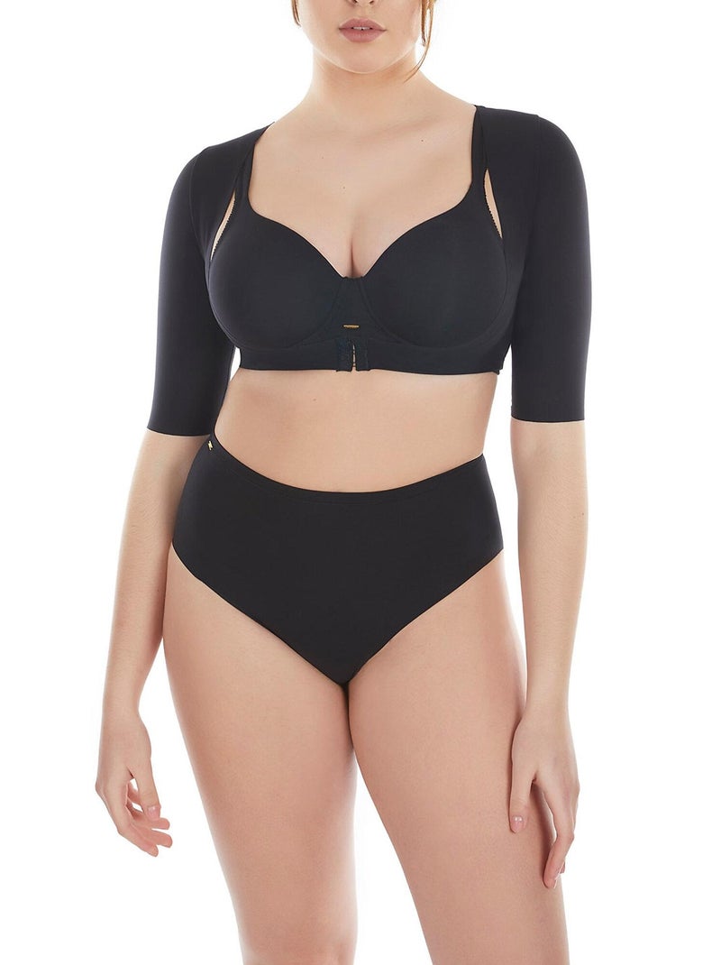 Slip classique taille haute gainant Curves Noir - Kiabi