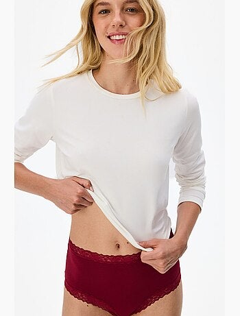 Slip confortable taille haute en coton penti