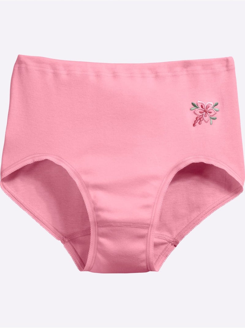 Slip Côtes Fines - Taille Standard - Witt - Lot de 3 Blanc Violet - Kiabi