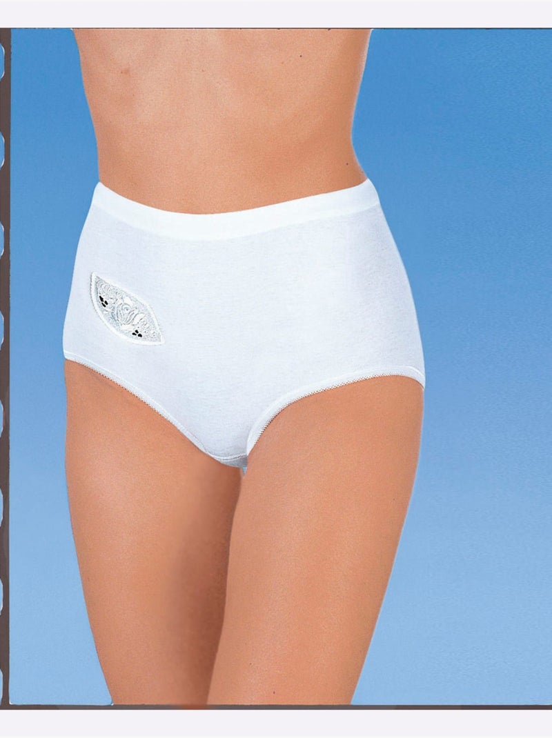 Slip Côtes Fines - Taille Standard - Witt - Lot de 4 Blanc - Kiabi