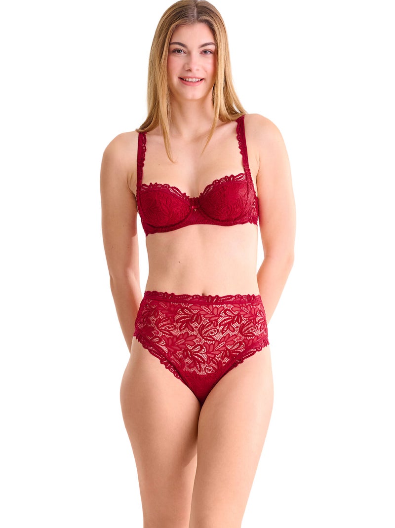 Slip culotte taille haute tiara Rouge - Kiabi