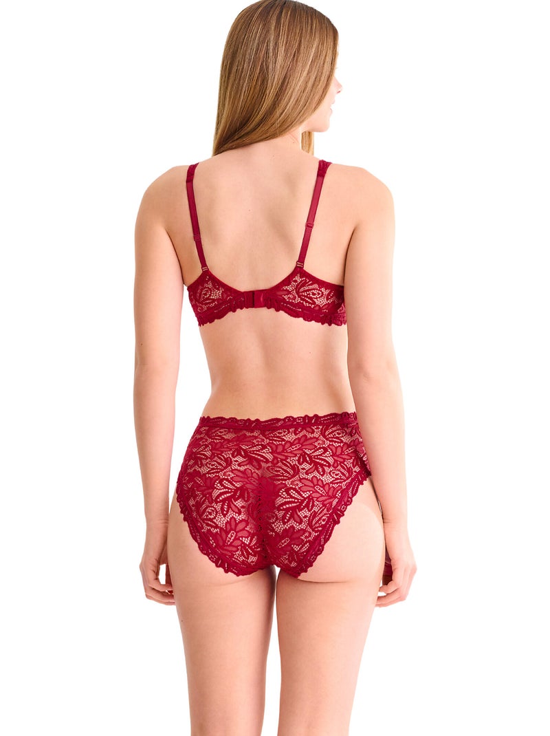 Slip culotte taille haute tiara Rouge - Kiabi