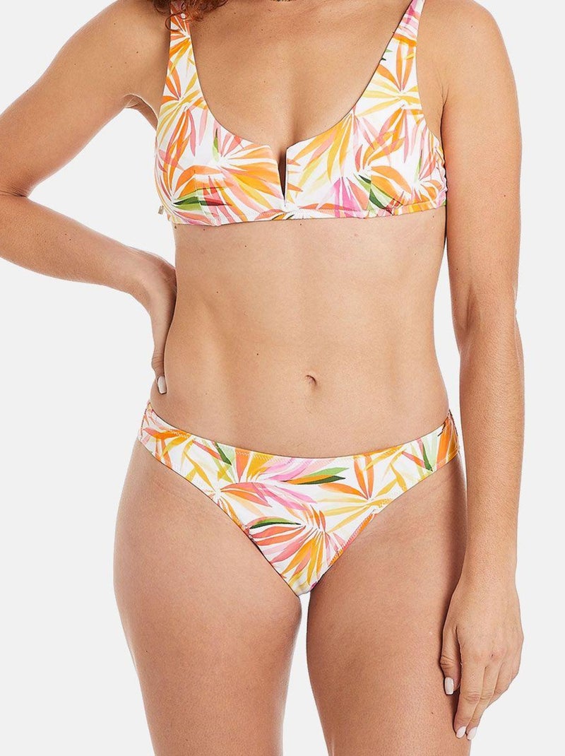 Slip de bain forme tanga BALI - Camille Cerf & Pomm'Poire Blanc - Kiabi