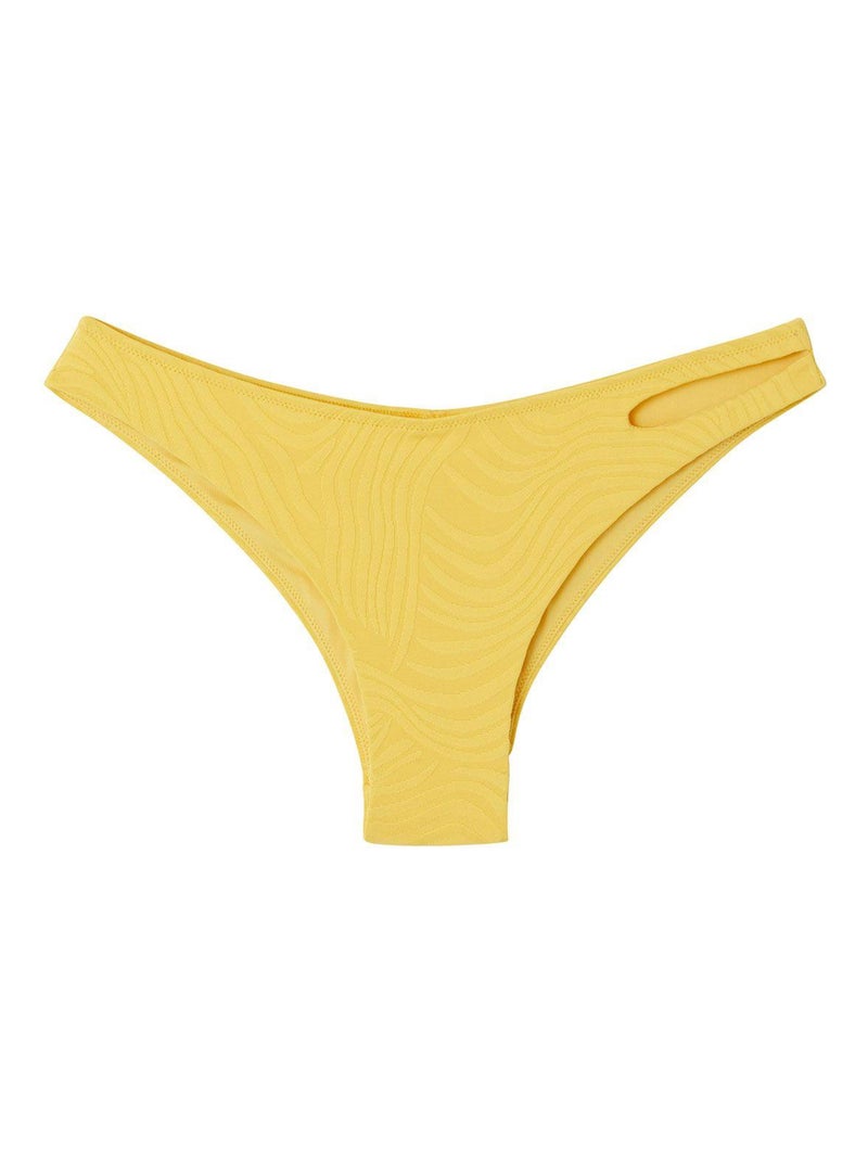 Slip de bain forme tanga MYKONOS - Camille Cerf & Pomm'Poire Jaune - Kiabi