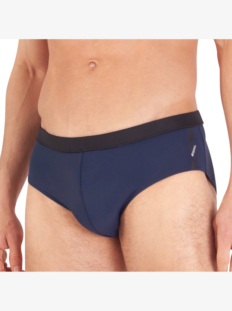 Slip de bain homme sport construction athena Bleu Noir - Kiabi