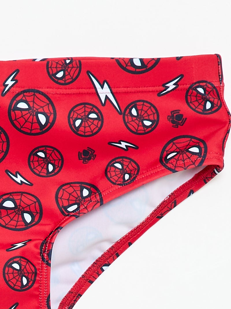 Slip de bain 'Marvel' ' Spiderman' all-over Rouge - Kiabi