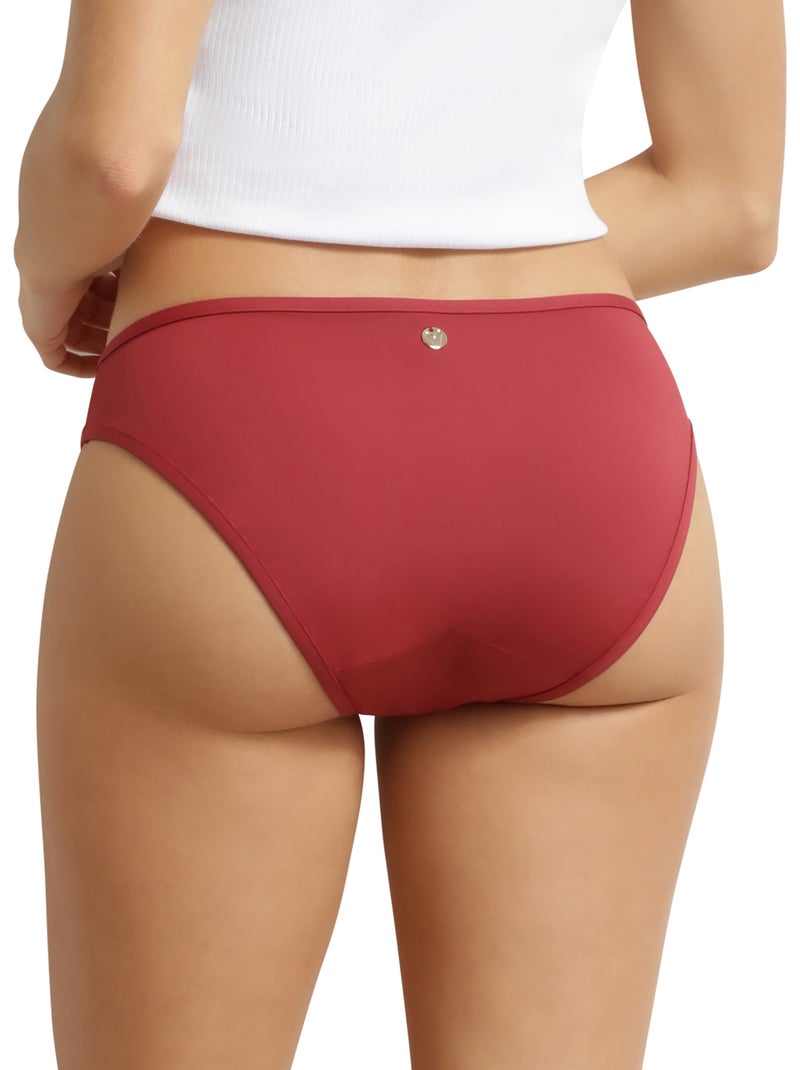 Slip de bain menstruel Dim Protect Rouge foncé - Kiabi