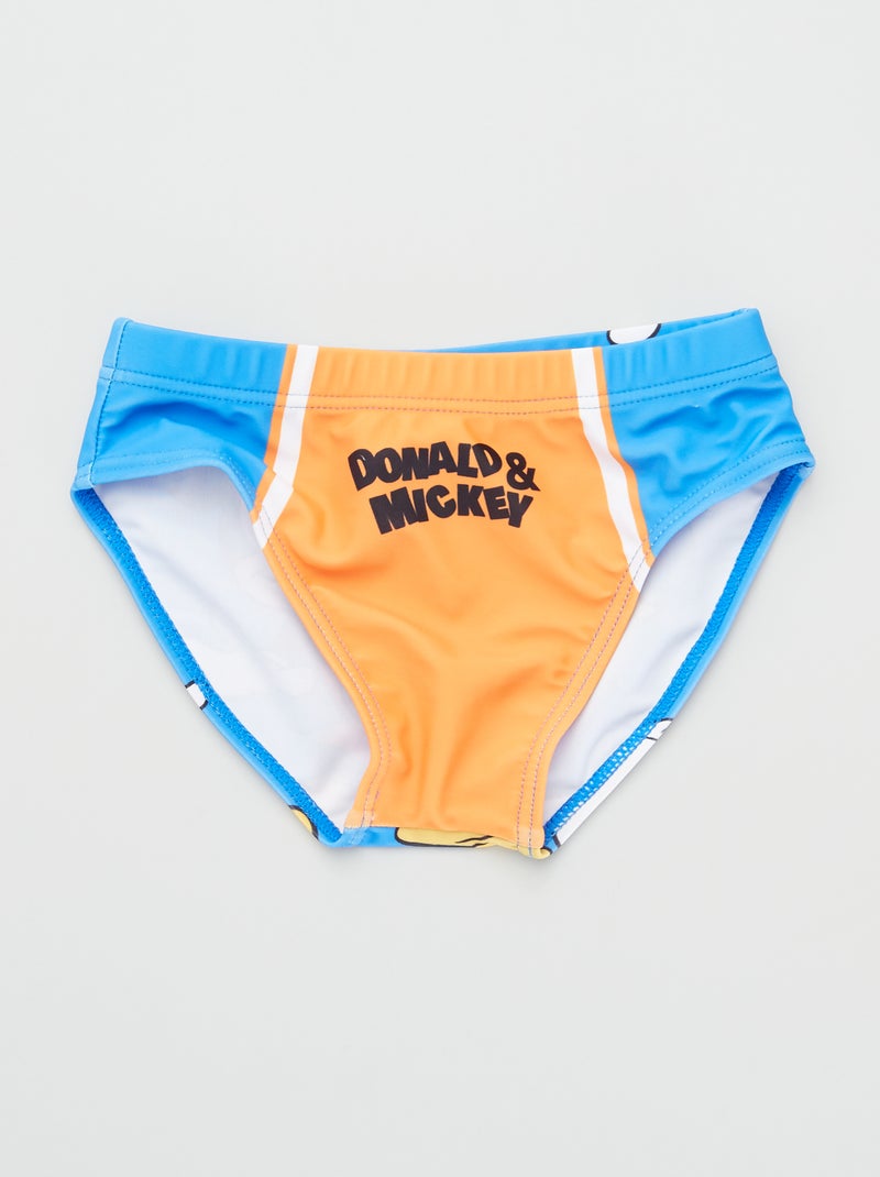 Slip de bain 'Mickey' et 'Donald' orange - Kiabi