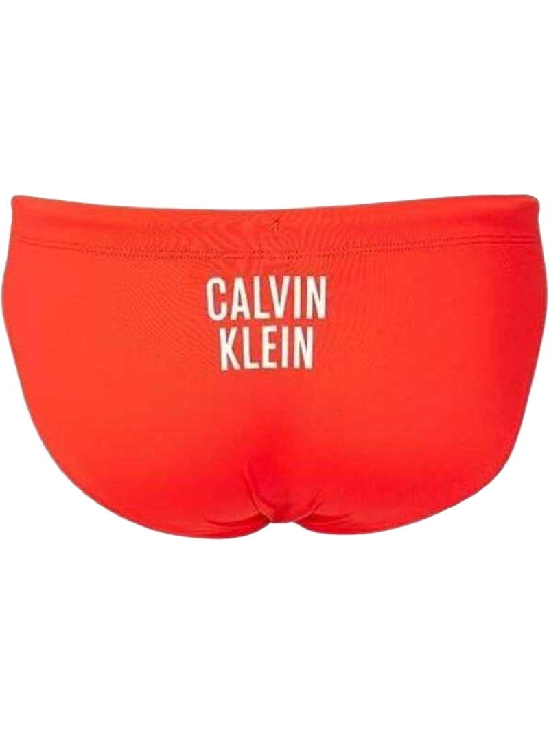 Slip de bain motif/style logo - calvin klein Rouge - Kiabi