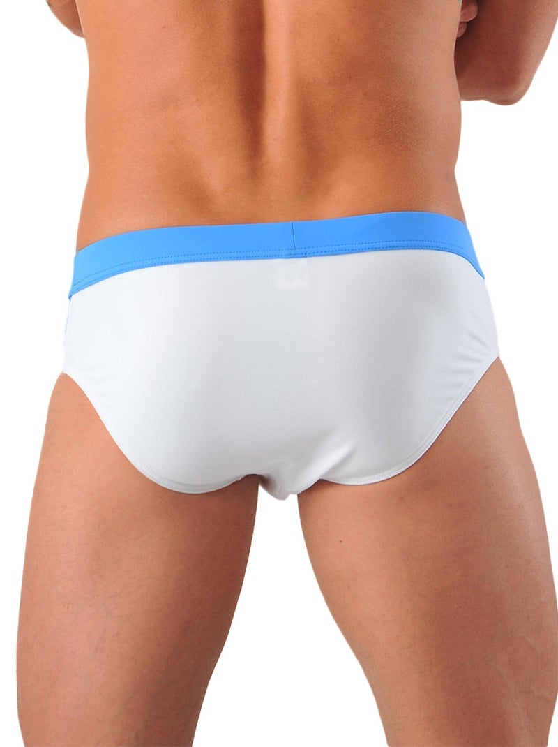 Slip de bain Stripes Blanc - Kiabi