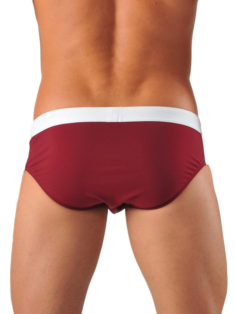 Slip de bain Stripes Bordeaux - Kiabi