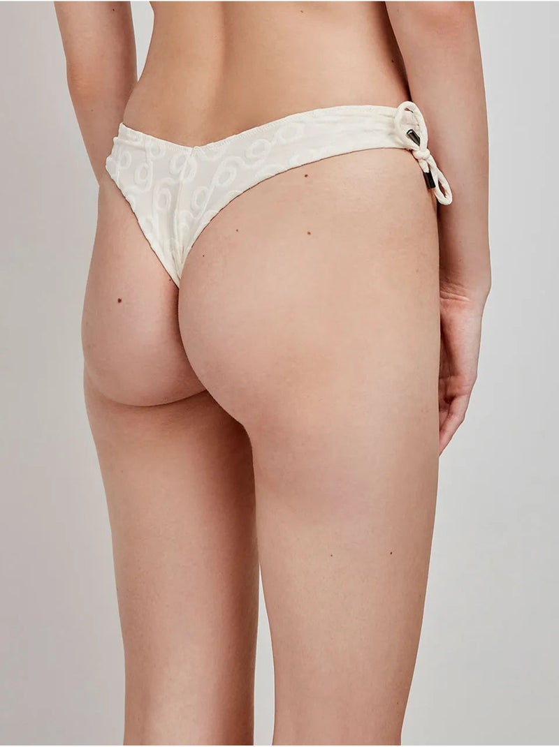 Slip de bikini brésilien avec coupe en v Beige - Kiabi