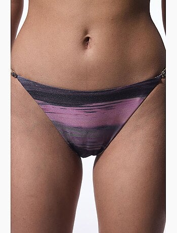 Slip de bikini nixie à bandes latérales et boucle penti