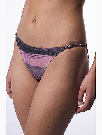 Slip de bikini nixie à bandes latérales et boucle penti