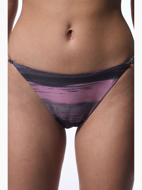 Slip de bikini nixie à bandes latérales et boucle penti - Kiabi